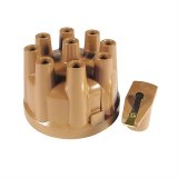 ACCEL Distributor Cap and Rotor Kits 8220ACC Sets, 60k V-rated Alkyd, Tan, Female/Socket, Brass Terminals, Clamp Down, Ford, Jeep, Mercury, L6, V8, Kit thumbnail 3