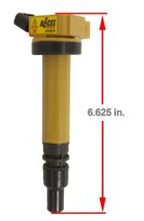 ACCEL Super Coils 140314 Ignition Coil, Super, Coil Pack Style, Socket, Epoxy, Round, Yellow, Pontiac, Toyota, 1.8L, Each thumbnail 2