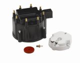 ACCEL Heavy-Duty Distributor Cap and Rotor Kits 8123ACC & Rotor, Black, Male/HEI, Brass Terminals, Clamp-Down, Buick, Chevy, Oldsmobile, GMC, Pontiac, Checker, V8 thumbnail 8