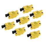 ACCEL Super Coils 140043-8 Ignition Coils, Coil Pack, Black/Yellow, Epoxy, Buick, Chevy, GMC, Hummer, Pontiac, LS2, LS3, LS7, Set of 8 thumbnail 1