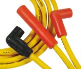 ACCEL SuperStock 4000 Series Spark Plug Wire Sets 4093 Wires, SuperStock, RFI Suppression, Spiral Core, 8mm, Yellow, Stock Boots (Orange/Black), Chevy, GMC, Oldsmobile, V6, Set thumbnail 1