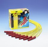 ACCEL 8.8mm Spiral Wire Sets 8033 Spark Plug Wires, Silver Coated Copper Core, Yellow, Straight Boots, GM, Chrysler, Ford, V8, Set thumbnail 3