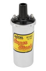 ACCEL SuperStock Ignition Coils 8140C Coil, SuperStock, Canister, Round, Oil-Filled, Chrome, 42,000 V, Each thumbnail 1