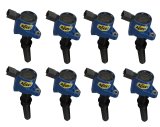 ACCEL Super Coils 140032B-8 Ignition Coils, Coil, Epoxy, Blue, 2-Valve, Ford, Set of 8 thumbnail 1