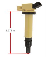 ACCEL Super Coils 140495-4 Ignition Coil, Super, Coil Pack Style, Socket, Epoxy, Round, Yellow, Scion, Toyota, Set of 4 thumbnail 2