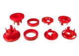 Pedders Cradle Bushing Inserts PED-EP1200 Bushings, Rear Cradle, Urethane, Red, Chevy, Kit thumbnail 3