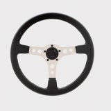 Grant Formula GT Steering Wheels 1760 Wheel, GT, Aluminum, Silver, Vinyl/Black, 3-Spoke, 15 in. Diameter, 5-Bolt Mount, Each thumbnail 1