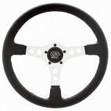 Grant Formula GT Steering Wheels 1760 Wheel, GT, Aluminum, Silver, Vinyl/Black, 3-Spoke, 15 in. Diameter, 5-Bolt Mount, Each thumbnail 2