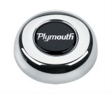 Grant Horn Buttons 5694 Button, Steel, Chrome, Classic, Challenger Series, Plymouth Emblem, Each thumbnail 1