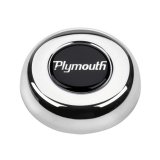 Grant Horn Buttons 5694 Button, Steel, Chrome, Classic, Challenger Series, Plymouth Emblem, Each thumbnail 2