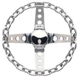 Grant Classic Chain Steering Wheels 740 Wheel, Chain, Steel/Chrome, 4-Spoke, 11 in. Diameter, 3-Bolt Mount, Each thumbnail 1