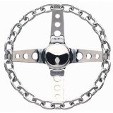 Grant Classic Chain Steering Wheels 740 Wheel, Chain, Steel/Chrome, 4-Spoke, 11 in. Diameter, 3-Bolt Mount, Each thumbnail 2