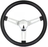 Grant Classic Vinyl Steering Wheels 8546 Wheel, Series,13.5 in. Diameter, 3.5 Dish, Black Grip, Chrome Spokes, 3 Bolt, Each thumbnail 2