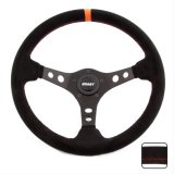Grant Racing Suede Wheels 699 Steering Wheel, Series, Aluminum/Black, Suede/Black/Orange, 3-Spoke, 13.75 in. Diameter, 5-Bolt, Each thumbnail 1