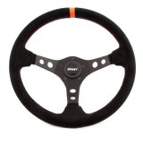 Grant Racing Suede Wheels 699 Steering Wheel, Series, Aluminum/Black, Suede/Black/Orange, 3-Spoke, 13.75 in. Diameter, 5-Bolt, Each thumbnail 3