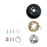 Grant Steering Wheel Installation Kits 4181 Kit, 3-Bolt Mount, Matte Black, Aluminum, Chevy, Oldsmobile, Pontiac, Kit thumbnail 2