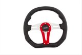 Grant Racing Performance Series Aluminum Steering Wheels 495 Wheel, Series, Aluminum/Clear, Polyurethane/Gray, Red Accent, 13.75 in. Dia., 5-Bolt thumbnail 1