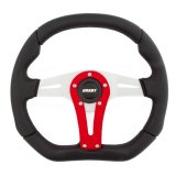 Grant Racing Performance Series Aluminum Steering Wheels 495 Wheel, Series, Aluminum/Clear, Polyurethane/Gray, Red Accent, 13.75 in. Dia., 5-Bolt thumbnail 2