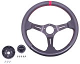 Grant Racing Performance Series Aluminum Steering Wheels 690 Wheel, Series, Aluminum/Black, Vinyl/Black, 3-Spoke, 13.75 in. Diameter, 5-Bolt, Each thumbnail 2