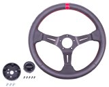 Grant Racing Performance Series Aluminum Steering Wheels 692 Wheel, Series, Aluminum/Black, Leather/Black, 3-Spoke, 13.75 in. Diameter, 5-Bolt, Each thumbnail 2