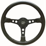 Grant Formula GT Steering Wheels 1770 Wheel, GT, Black 3-Spoke, Black Vinyl Grip, 15 in. Diameter, 5-Bolt Mount, Each thumbnail 1