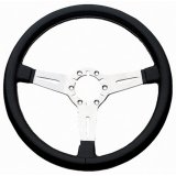 Grant Classic Corvette Steering Wheels for 1963-1982 CORVETTE - 791 Wheel, Corvette, Aluminum, Polished, Leather/Black, 3-Spoke, 14 in. Diameter, 6-Bolt, Each thumbnail 3