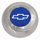 Grant Horn Buttons 5644 Button; GM Licensed; Button; Stainless Steel; Chevrolet; Blue/Silver; Classic/Challenger Wheels thumbnail 2