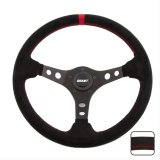 Grant Racing Suede Wheels 695 Steering Wheel, Series, Aluminum/Black, Suede/Black/Red, 3-Spoke, 13.75 in. Diameter, 5-Bolt, Each thumbnail 1