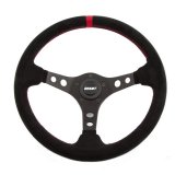 Grant Racing Suede Wheels 695 Steering Wheel, Series, Aluminum/Black, Suede/Black/Red, 3-Spoke, 13.75 in. Diameter, 5-Bolt, Each thumbnail 3