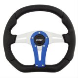 Grant Racing Performance Series Aluminum Steering Wheels 496 Wheel, Series, Aluminum/Clear, Polyurethane/Gray, Blue Accent, 13.75 in. Dia., 5-Bolt thumbnail 1