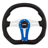 Grant Racing Performance Series Aluminum Steering Wheels 496 Wheel, Series, Aluminum/Clear, Polyurethane/Gray, Blue Accent, 13.75 in. Dia., 5-Bolt thumbnail 2