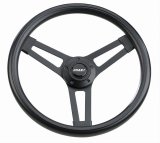 Grant Classic 5 Steering Wheels 993 Wheel, 5, Steel, Black Powdercoat, 3-Spoke, Vinyl Black Grip, 14.5 in. Dia., 5-Bolt, Each thumbnail 1