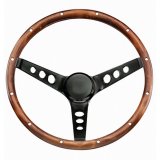 Grant Classic Wood Vintage Steering Wheel 313 Wheel, Series, Wood, Matte Black Spoke, 13.5 in. Diameter, 3.75 in. Dish, 3-Bolt Mount, Each thumbnail 2