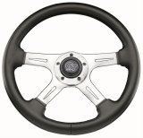Grant Elite GT Steering Wheels 742 Wheel, GT, Aluminum, Polished, Vinyl/Black, 4-Spoke, 14 in. Diameter, 5-Bolt Mount, Each thumbnail 1
