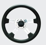 Grant Elite GT Steering Wheels 742 Wheel, GT, Aluminum, Polished, Vinyl/Black, 4-Spoke, 14 in. Diameter, 5-Bolt Mount, Each thumbnail 2