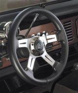 Grant Elite GT Steering Wheels 742 Wheel, GT, Aluminum, Polished, Vinyl/Black, 4-Spoke, 14 in. Diameter, 5-Bolt Mount, Each thumbnail 3