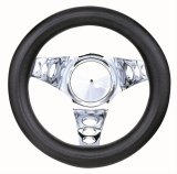 Grant Classic Foam Steering Wheels 829 Wheel, Foam, Steel/Chrome, Foam/Black, 3-Spoke, 8.5 in. Diameter, 3-Bolt Mount, Each thumbnail 1