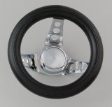 Grant Classic Foam Steering Wheels 829 Wheel, Foam, Steel/Chrome, Foam/Black, 3-Spoke, 8.5 in. Diameter, 3-Bolt Mount, Each thumbnail 2