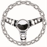 Grant Classic Chain Steering Wheels 741 Wheel, Chain, Steel/Chrome, 3-Spoke, 10 in. Diameter, 3-Bolt Mount, Each thumbnail 1