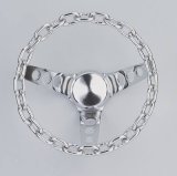 Grant Classic Chain Steering Wheels 741 Wheel, Chain, Steel/Chrome, 3-Spoke, 10 in. Diameter, 3-Bolt Mount, Each thumbnail 2