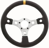 Grant Racing Performance GT Wheels 633 Steering Wheel, Series, Aluminum, Silver, Vinyl/Black, 3-Spoke, 13 in. Diameter, 5-Bolt, Each thumbnail 1