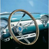 Grant Classic Nostalgia Steering Wheels 967 Wheel, Nostalgia, Chevy, Stainlessl/Brushed, Wood/Walnut, 3-Spoke, 15 in. Dia., 3-Bolt, Each thumbnail 3