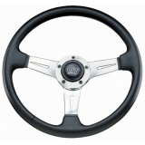 Grant Elite GT Steering Wheels 739 Wheel, GT, Aluminum, Polished, Vinyl/Black, 3-Spoke, 3.50 in. Diameter, 5-Bolt Mount, Each thumbnail 2