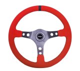Grant Products Steering Wheels 8515 Suede Red with Center Stripe, Alumiunum Spoke, and Universal 3 or 5 Hole Pattern (Installation Hub Needed) thumbnail 2