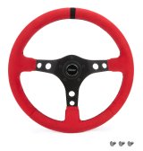 Grant Products Steering Wheels 8515 Suede Red with Center Stripe, Alumiunum Spoke, and Universal 3 or 5 Hole Pattern (Installation Hub Needed) thumbnail 3