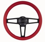 GRT Products Steering Wheels 1916R Billet T Series Red Wrapped Black Spoke Wheel with Chevy Logo & Install Kit (5196) thumbnail 3