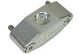ICT Billet Gauge Adapters 551534 Adapters, Straight Fitting, Aluminum, Natural, 16mm x 1.5 Female Threads, Oil Pressure Sensor Relocation, GM, LS Series V8 Engines, Each thumbnail 2