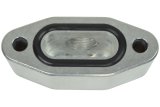 ICT Billet Gauge Adapters 551534 Adapters, Straight Fitting, Aluminum, Natural, 16mm x 1.5 Female Threads, Oil Pressure Sensor Relocation, GM, LS Series V8 Engines, Each thumbnail 4
