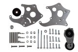 ICT Billet Air Conditioning Compressor Brackets 551474-3 Conditioner Brackets, A/C Brackets, Sanden 508, Aluminum, Natural, Idler Pulley, Chevy, LS, Kit thumbnail 8