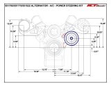 ICT Billet Air Conditioning Compressor Brackets 551775 Conditioner Bracket, SBC Sanden 508 Bracket, Long Water Pump, Chevy, Small Block, Kit thumbnail 2